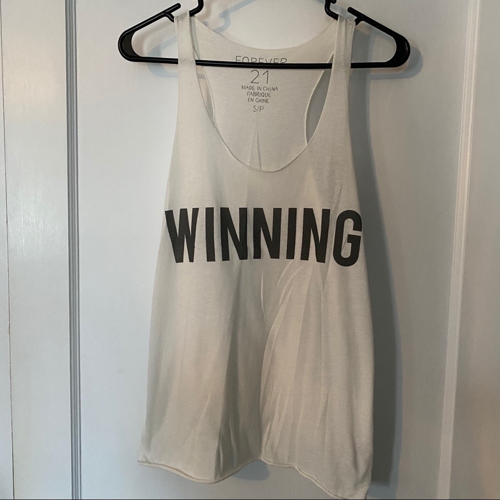 Forever 21 "Winning" Tank, Size S